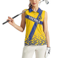 Custom Sweden Football Women Sleeveless Polo Shirt Sveriges herrlandslag i fotboll
