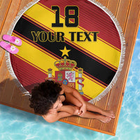 Custom Spain Football Beach Blanket Come On La Roja Sporty Style