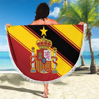 Custom Spain Football Beach Blanket Come On La Roja Sporty Style