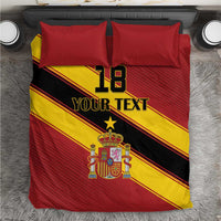 Custom Spain Football Bedding Set Come On La Roja Sporty Style