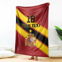 Custom Spain Football Blanket Come On La Roja Sporty Style
