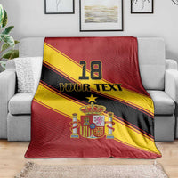 Custom Spain Football Blanket Come On La Roja Sporty Style