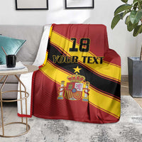 Custom Spain Football Blanket Come On La Roja Sporty Style