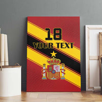 Custom Spain Football Canvas Wall Art Come On La Roja Sporty Style
