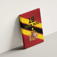 Custom Spain Football Canvas Wall Art Come On La Roja Sporty Style