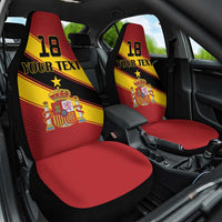 Custom Spain Football Car Seat Cover Come On La Roja Sporty Style
