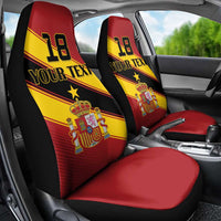 Custom Spain Football Car Seat Cover Come On La Roja Sporty Style