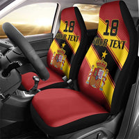 Custom Spain Football Car Seat Cover Come On La Roja Sporty Style