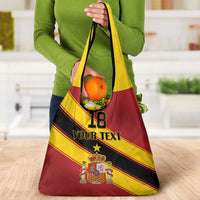 Custom Spain Football Grocery Bag Come On La Roja Sporty Style