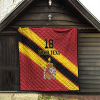 Custom Spain Football Quilt Come On La Roja Sporty Style