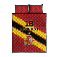 Custom Spain Football Quilt Bed Set Come On La Roja Sporty Style