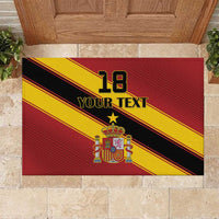 Custom Spain Football Rubber Doormat Come On La Roja Sporty Style