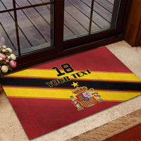 Custom Spain Football Rubber Doormat Come On La Roja Sporty Style