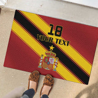Custom Spain Football Rubber Doormat Come On La Roja Sporty Style