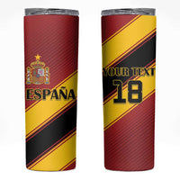 Custom Spain Football Skinny Tumbler Come On La Roja Sporty Style