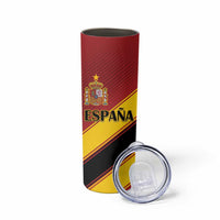 Custom Spain Football Skinny Tumbler Come On La Roja Sporty Style