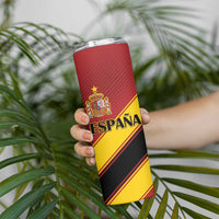 Custom Spain Football Skinny Tumbler Come On La Roja Sporty Style