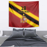 Custom Spain Football Tapestry Come On La Roja Sporty Style