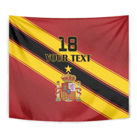 Custom Spain Football Tapestry Come On La Roja Sporty Style