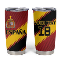 Custom Spain Football Tumbler Cup Come On La Roja Sporty Style