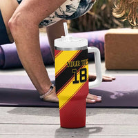 Custom Spain Football Tumbler With Handle Come On La Roja Sporty Style