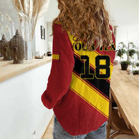 Custom Spain Football Women Casual Shirt Come On La Roja Sporty Style