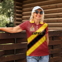 Custom Spain Football Women Polo Shirt Come On La Roja Sporty Style