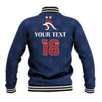 Custom France Football Baseball Jacket Les Bleus French Heraldry Pattern