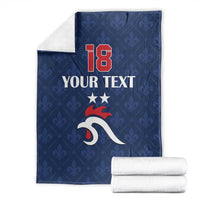 Custom France Football Blanket Les Bleus French Heraldry Pattern