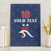 Custom France Football Canvas Wall Art Les Bleus French Heraldry Pattern
