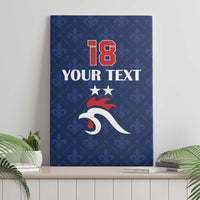 Custom France Football Canvas Wall Art Les Bleus French Heraldry Pattern