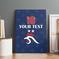 Custom France Football Canvas Wall Art Les Bleus French Heraldry Pattern
