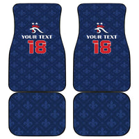 Custom France Football Car Mats Les Bleus French Heraldry Pattern