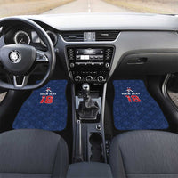 Custom France Football Car Mats Les Bleus French Heraldry Pattern