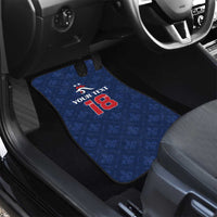 Custom France Football Car Mats Les Bleus French Heraldry Pattern