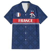 Custom France Football Family Matching Puletasi and Hawaiian Shirt Les Bleus French Heraldry Pattern