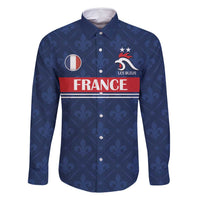 Custom France Football Family Matching Tank Maxi Dress and Hawaiian Shirt Les Bleus French Heraldry Pattern