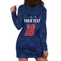 Custom France Football Hoodie Dress Les Bleus French Heraldry Pattern