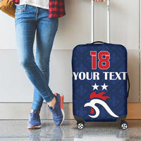 Custom France Football Luggage Cover Les Bleus French Heraldry Pattern