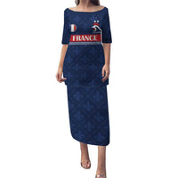 Custom France Football Puletasi Les Bleus French Heraldry Pattern