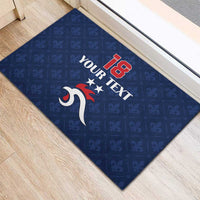 Custom France Football Rubber Doormat Les Bleus French Heraldry Pattern