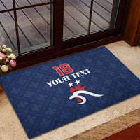 Custom France Football Rubber Doormat Les Bleus French Heraldry Pattern