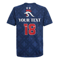 Custom France Football Rugby Jersey Les Bleus French Heraldry Pattern