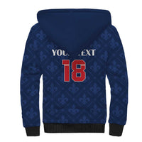 Custom France Football Sherpa Hoodie Les Bleus French Heraldry Pattern