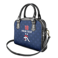 Custom France Football Shoulder Handbag Les Bleus French Heraldry Pattern