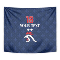 Custom France Football Tapestry Les Bleus French Heraldry Pattern