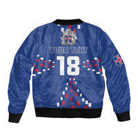 Custom Iceland Football Bomber Jacket Go Champion