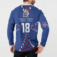 Custom Iceland Football Button Sweatshirt Go Champion