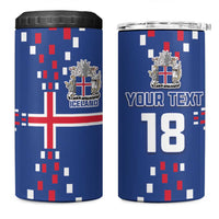 Custom Iceland Football 4 in 1 Can Cooler Tumbler Go Champion