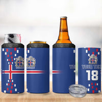Custom Iceland Football 4 in 1 Can Cooler Tumbler Go Champion